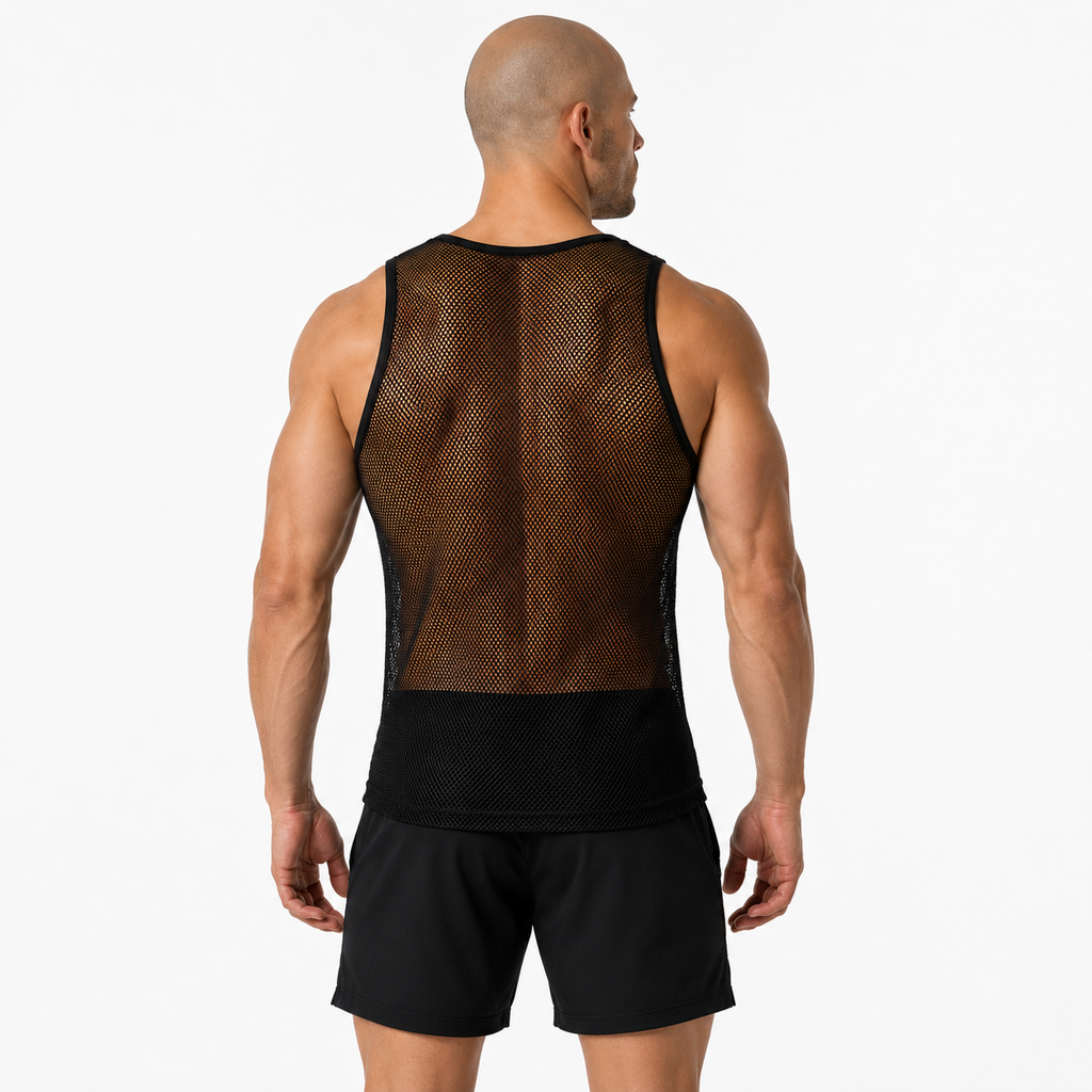 MESH MIXED TANK TOP
