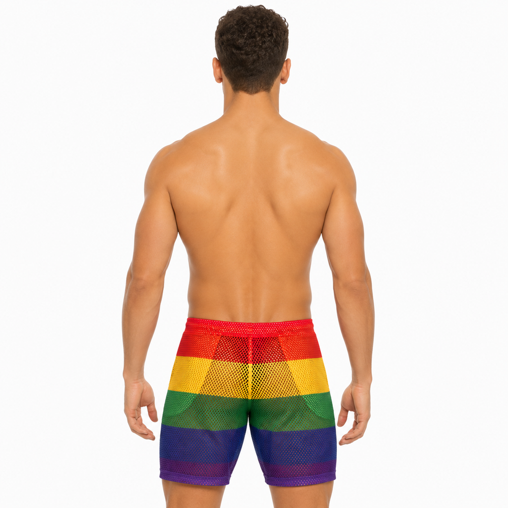 MESH RAINBOW BERMUDA