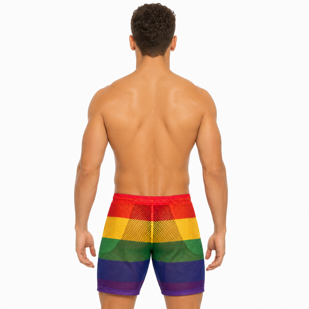 MESH RAINBOW BERMUDA