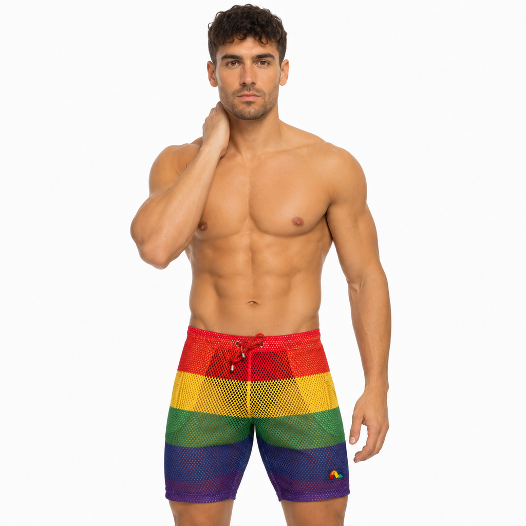 MESH RAINBOW BERMUDA