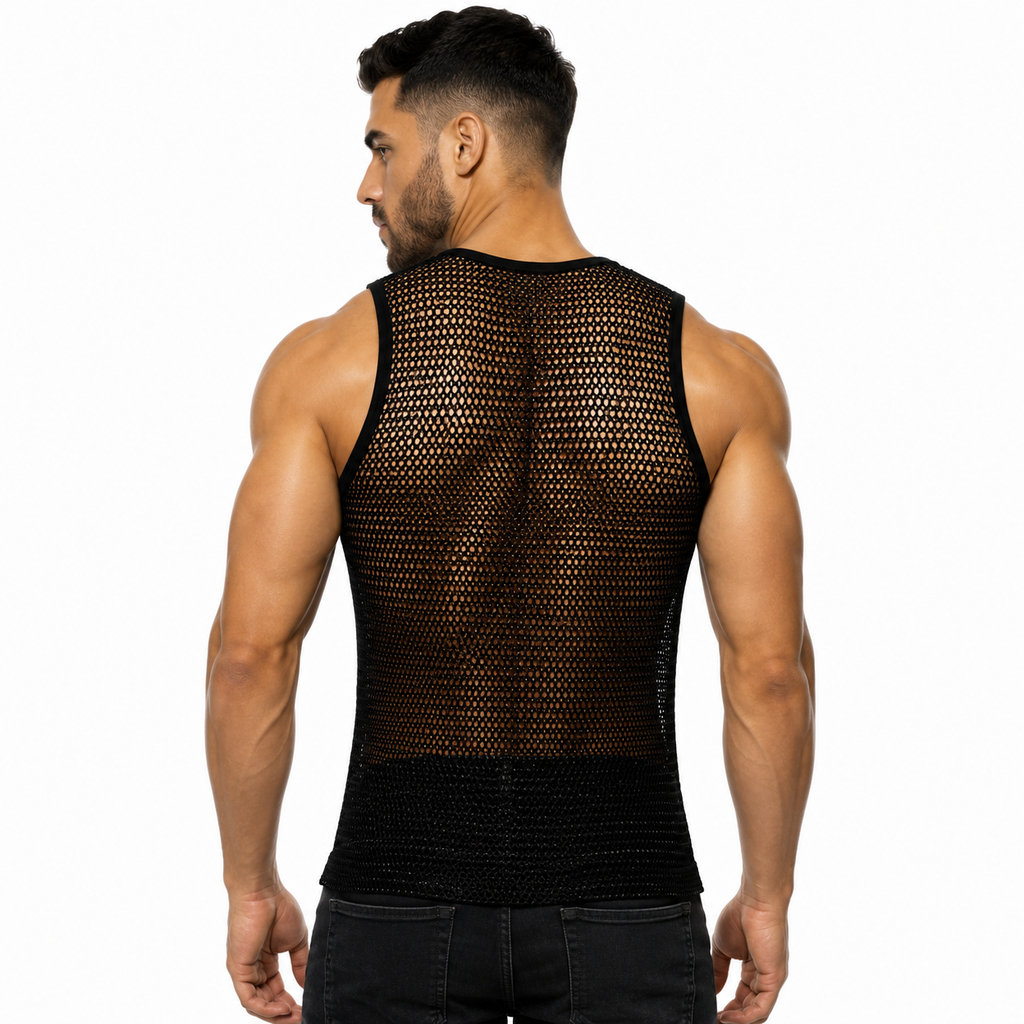 OPENWORK FABRIC TANK TOP