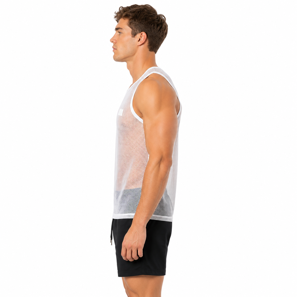 BLACK & WHITE MESH TANKTOP