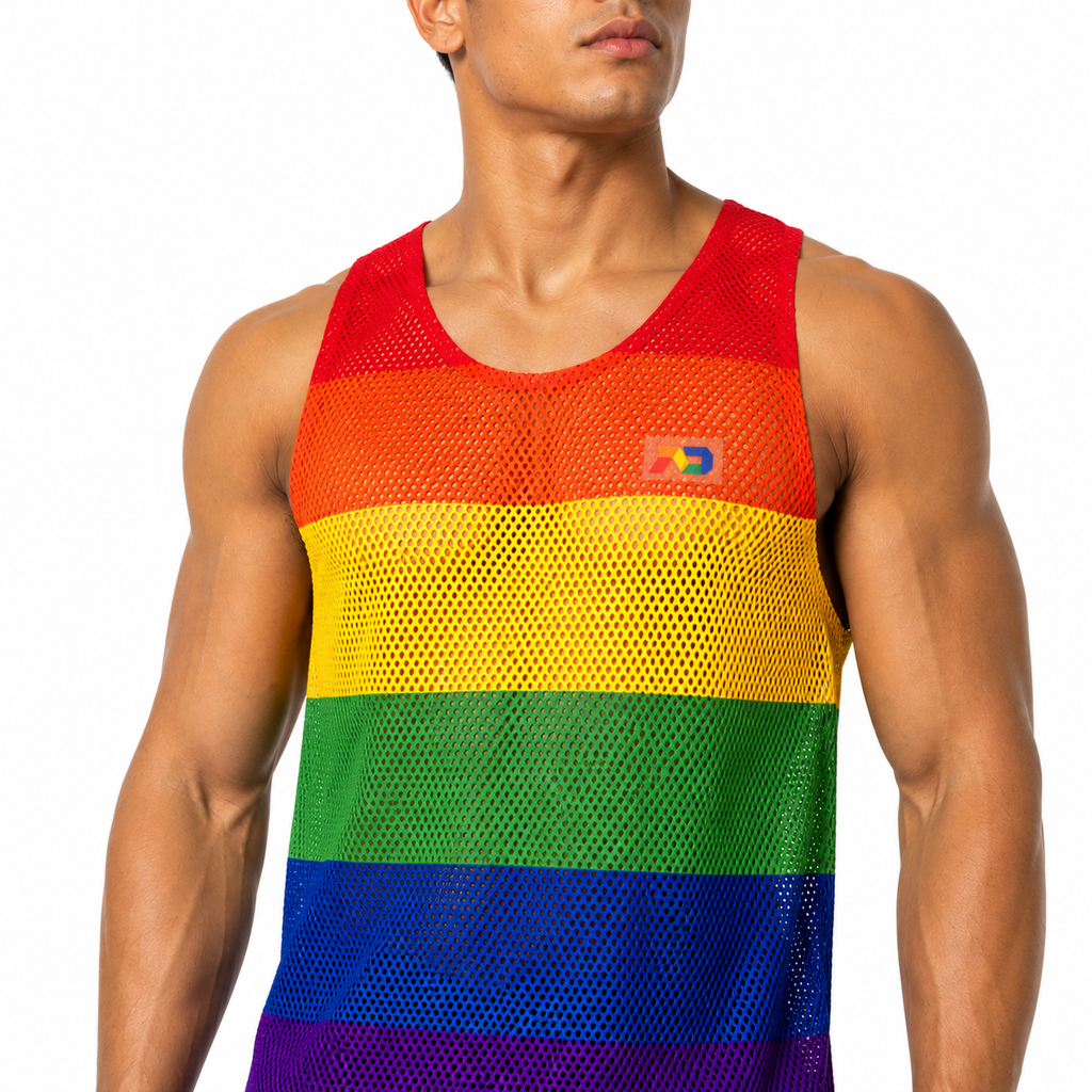 MESH RAINBOW TANK TOP