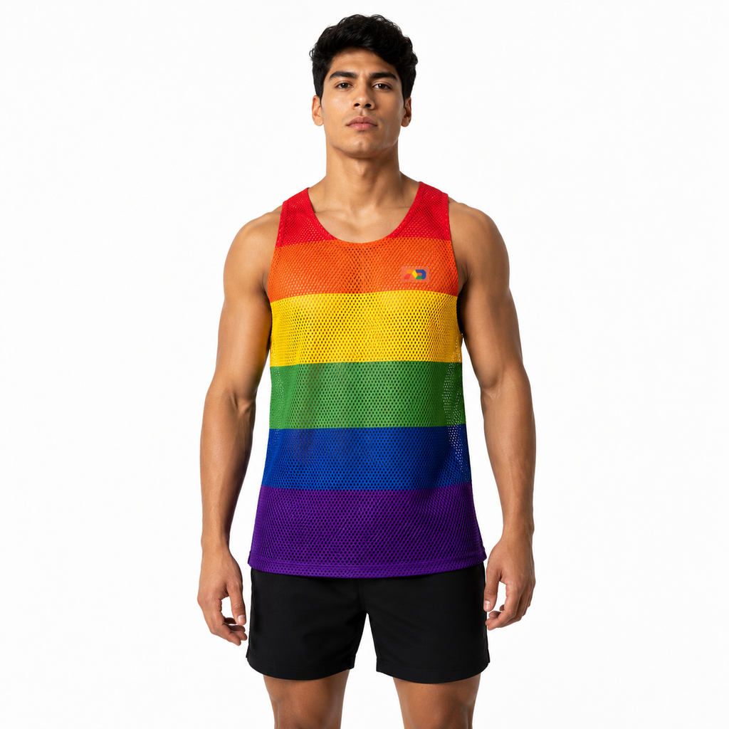 MESH RAINBOW TANK TOP