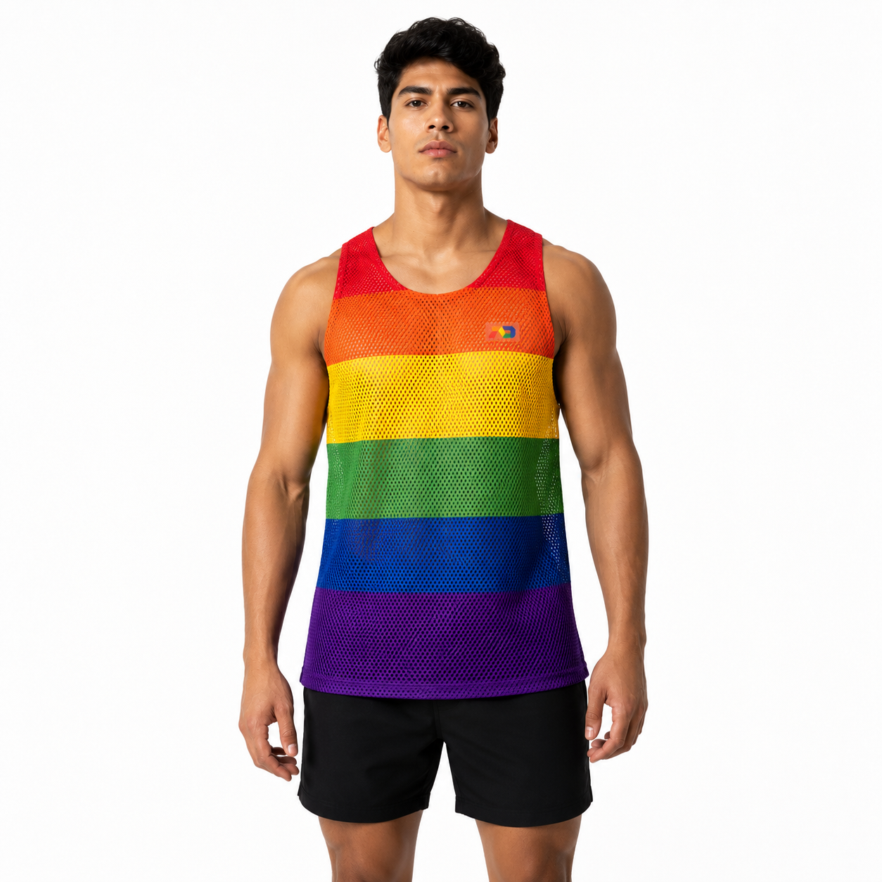 MESH RAINBOW TANK TOP