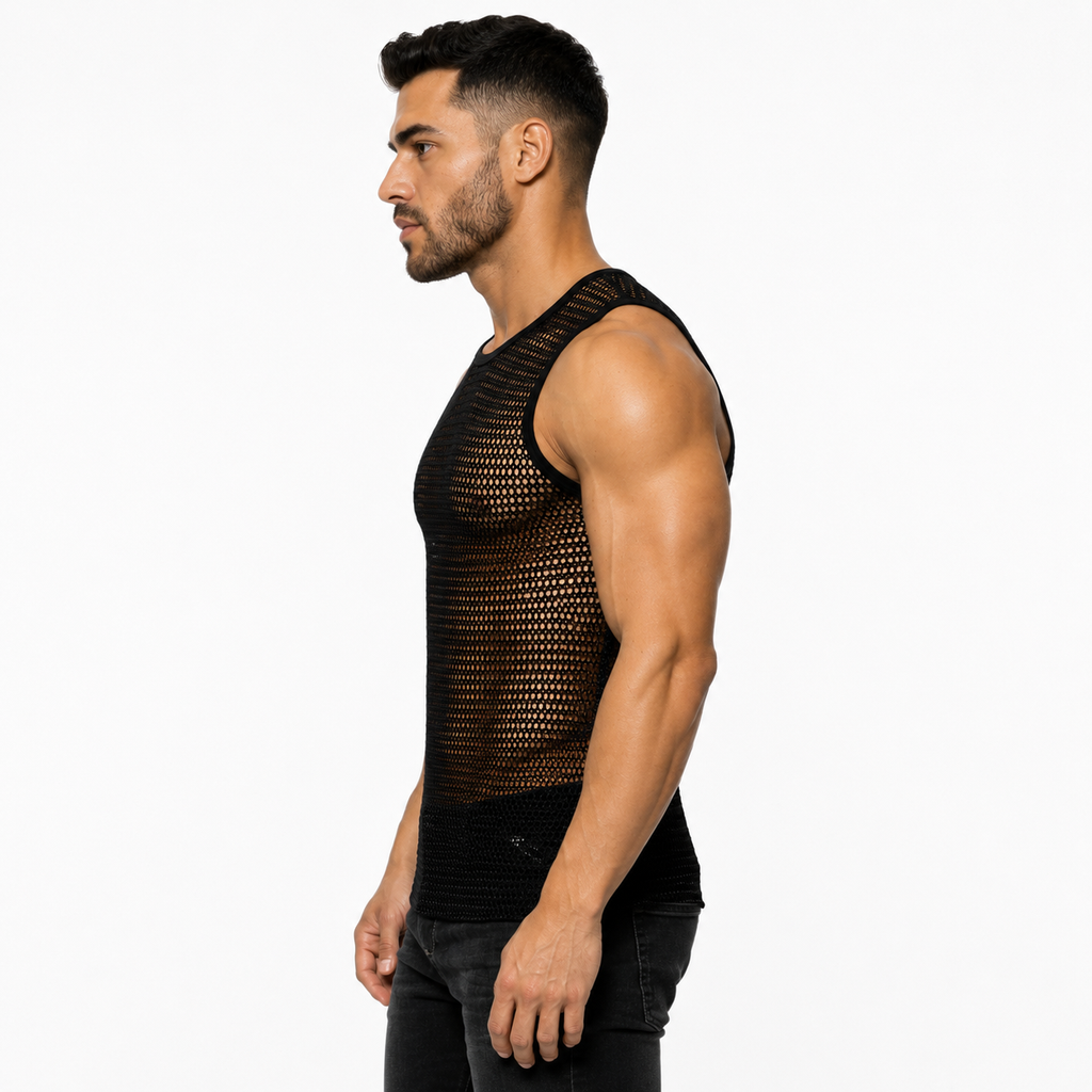 OPENWORK FABRIC TANK TOP