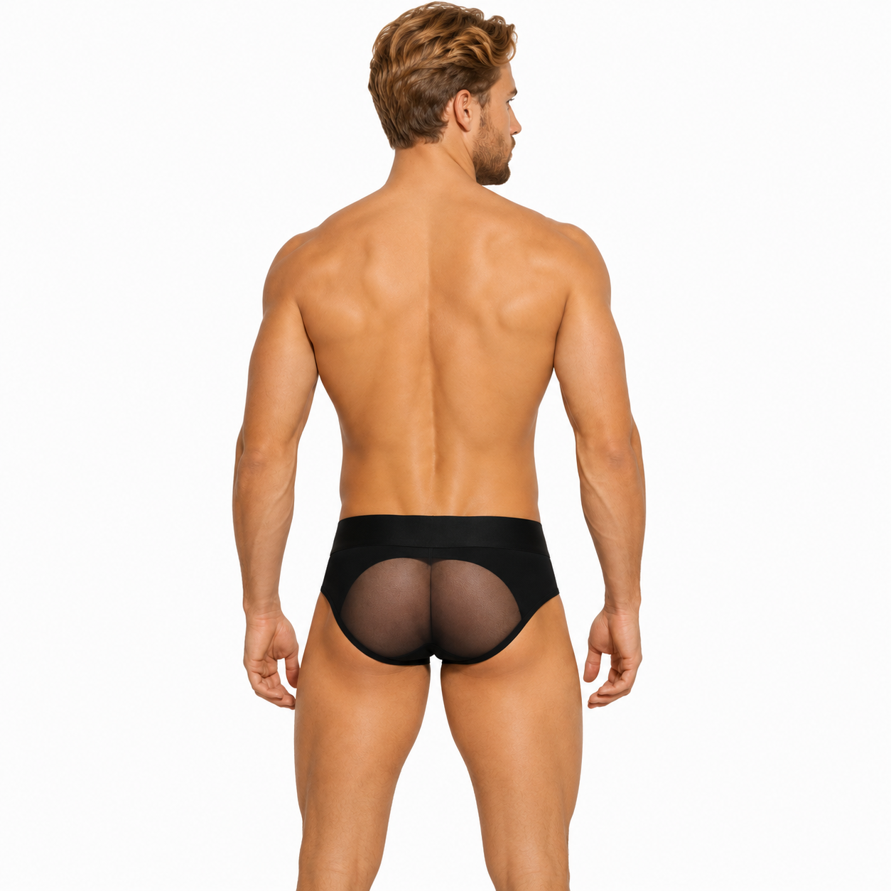 STRASS C-THROUGH BRIEF