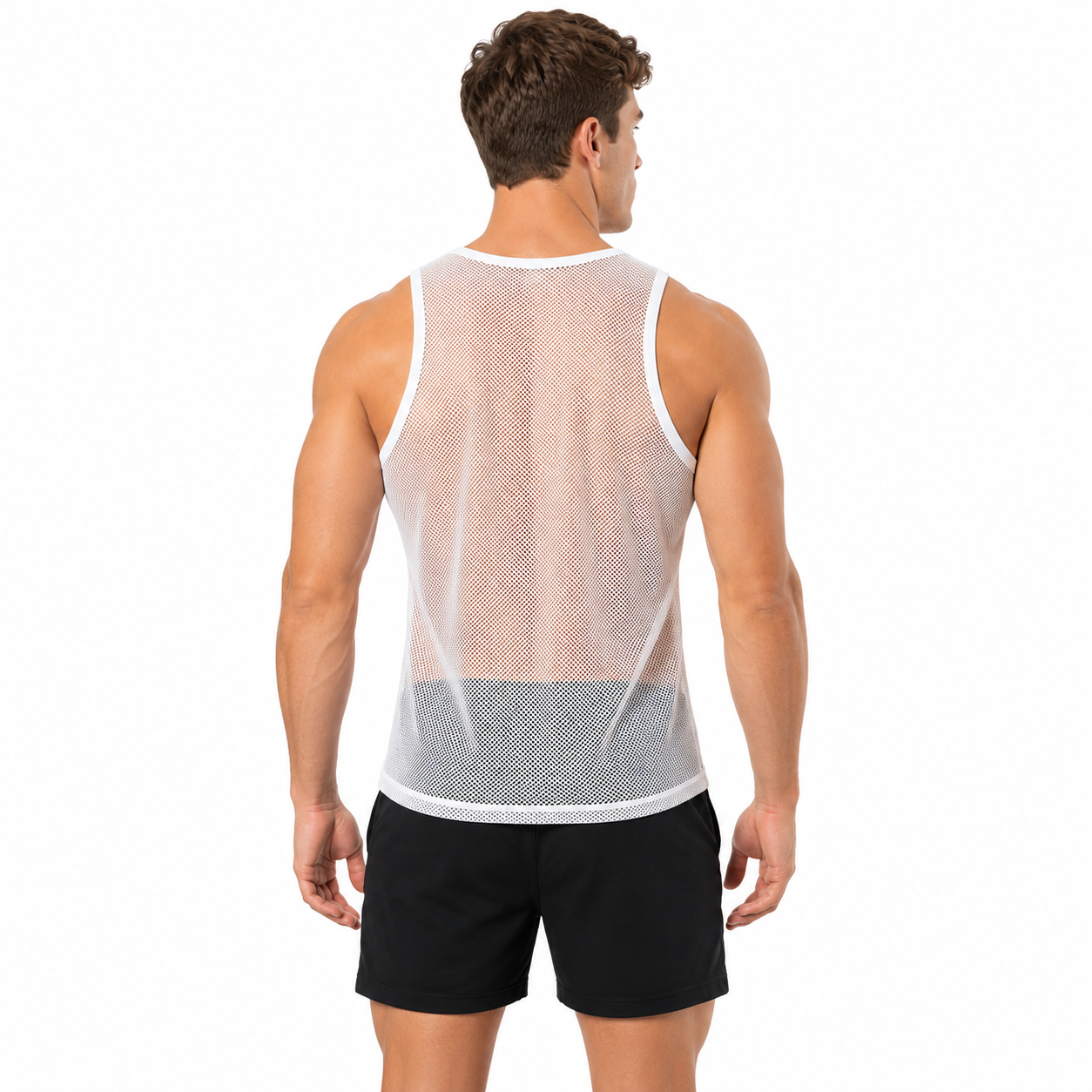 BLACK & WHITE MESH TANKTOP