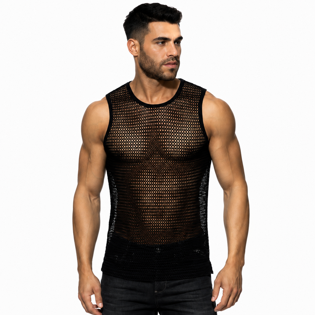 OPENWORK FABRIC TANK TOP
